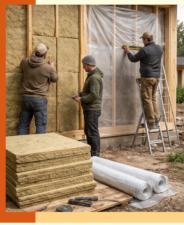 Утепление каркасного дома в Ступино под ключ с гарантией качества