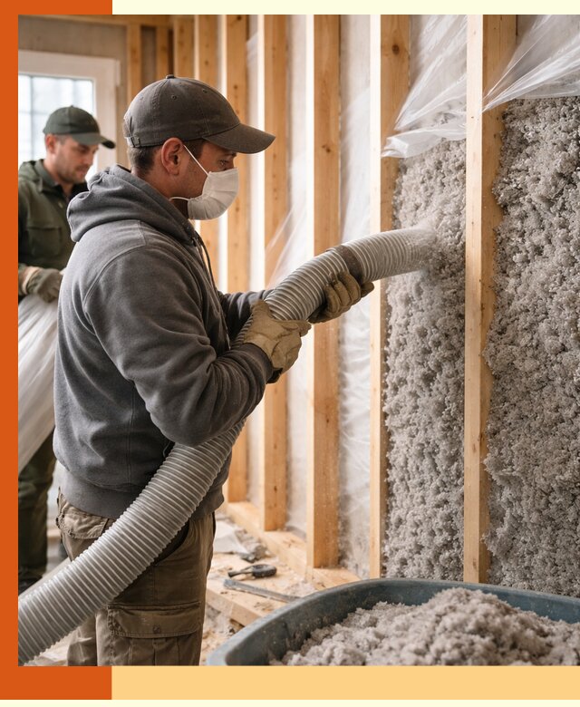 Утепление каркасного дома эковатой в Ступино — качественно и надолго