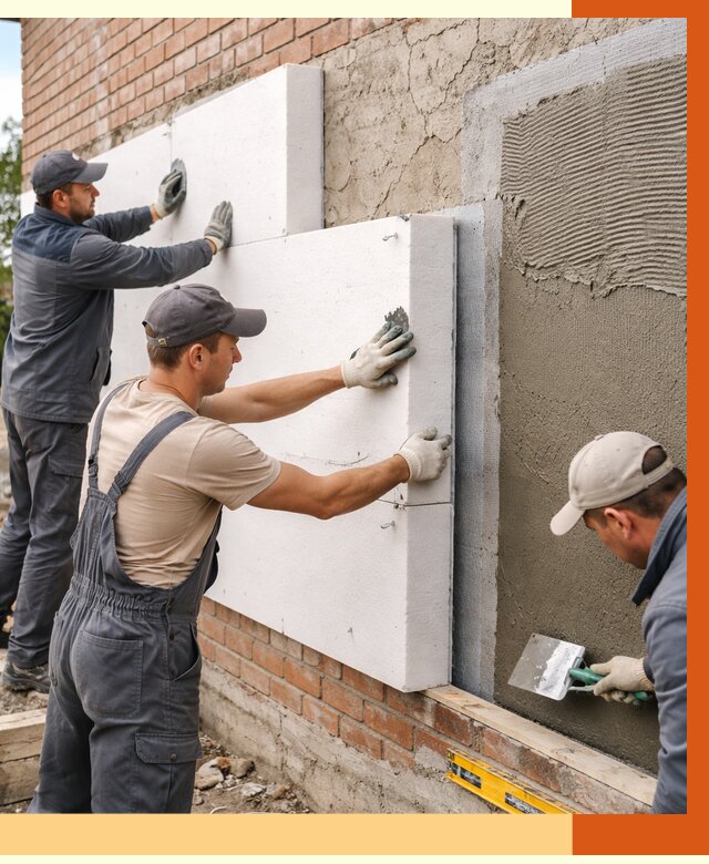 Утепление кирпичного дома в Ступино от 4365 руб. под ключ | ТепломастерСтп