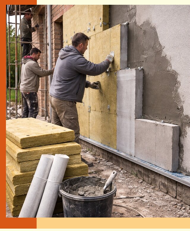 Утепление кирпичного дома под ключ в Ступино