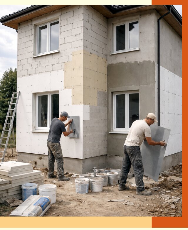 Утепление дома из газобетона в Ступино от 4365 руб./м² — заказать у ТепломастерСтп