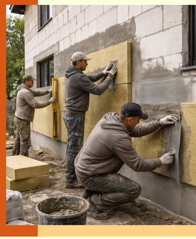 Утепление дома из газобетона в Ступино качественно и долговечно