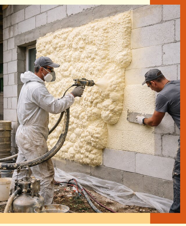 Утепление дома из газобетона ППУ в Ступино от 4989 руб./м² под ключ | ТепломастерСтп