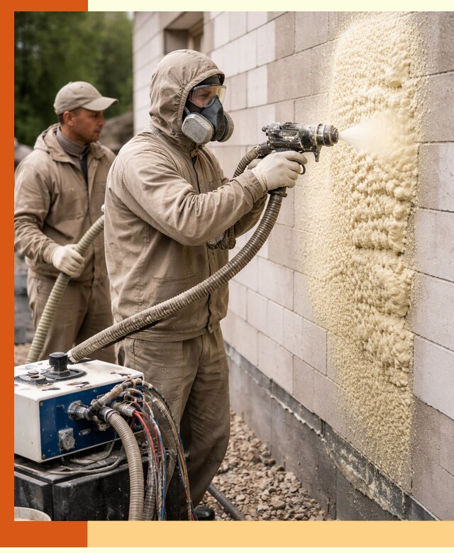 Утепление дома из газобетона ППУ в Ступино — надежная теплоизоляция