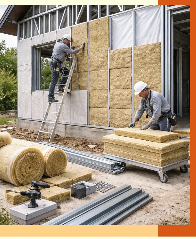 Утепление дома из ЛСТК в Ступино от 5405 руб./м² — профессионально | ТепломастерСтп