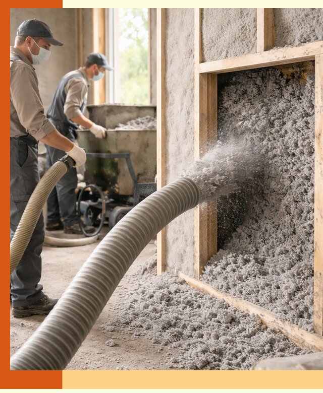 Утепление коттеджа эковатой в Ступино с гарантией качества