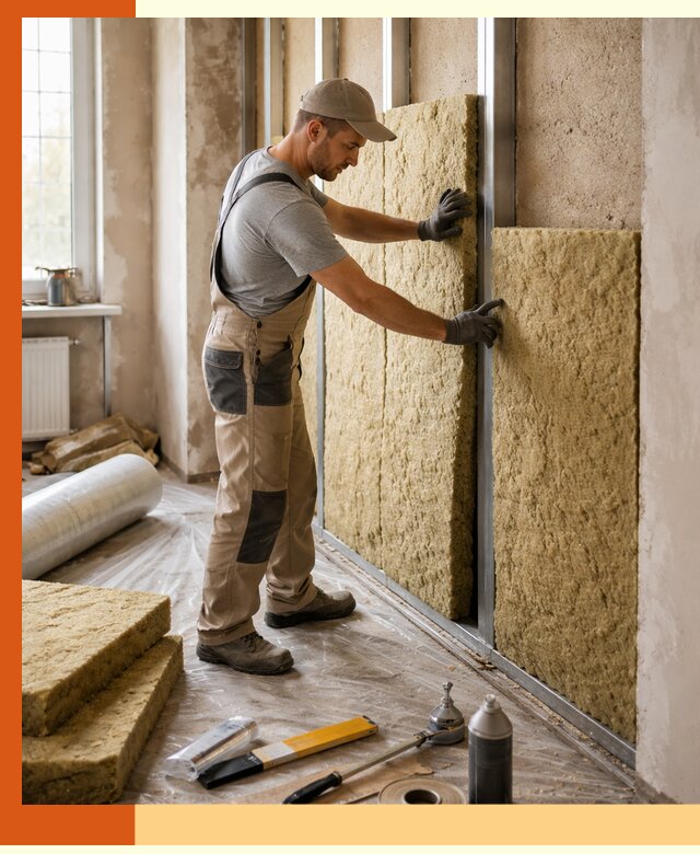 Утепление квартиры в Ступино — комплексная теплоизоляция стен и полов