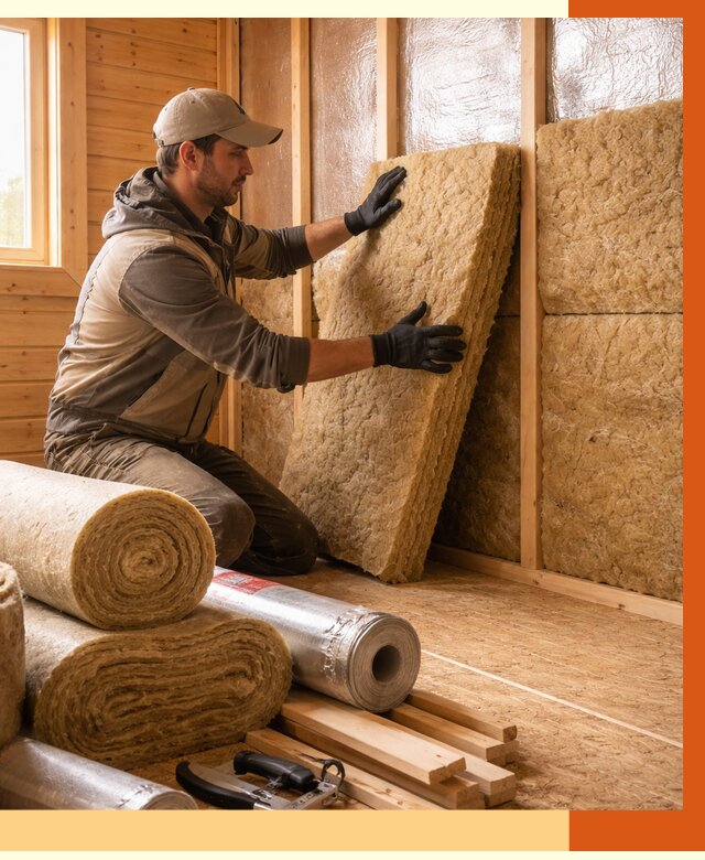 Утепление бани в Ступино под ключ от 4677 руб./м2 — утеплить потолок, пол и стены | ТепломастерСтп