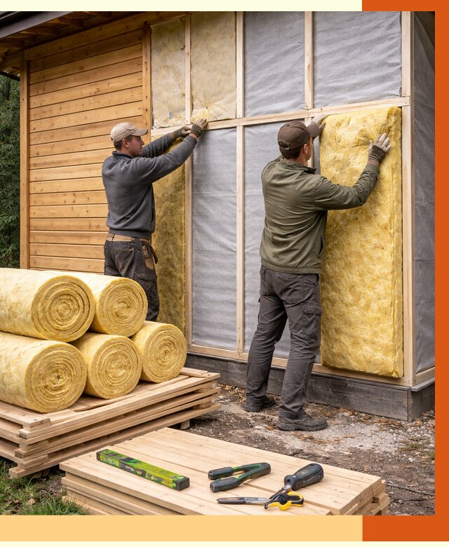 Утепление бани снаружи в Ступино от 88349 руб. под ключ | ТепломастерСтп