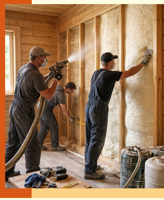 Утепление бани пенополиуретаном (ППУ) в Ступино