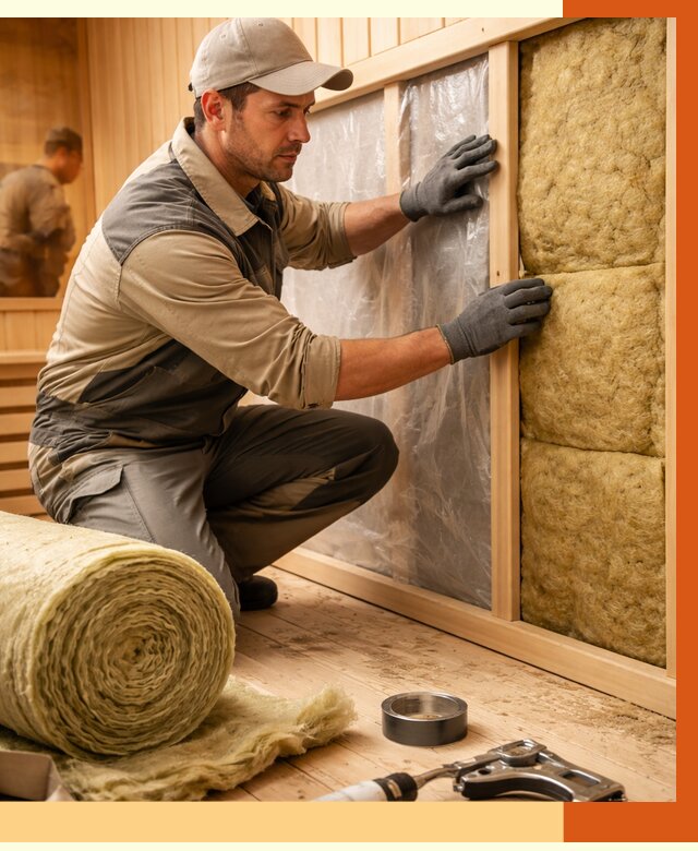 Утепление сауны изнутри в Ступино от 6756 руб. за м2 | ППУ, под ключ — ТепломастерСтп