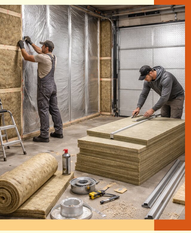 Утепление гаража в Ступино от 4677 руб/м2 — комплексное утепление ворот и стен | ТепломастерСтп