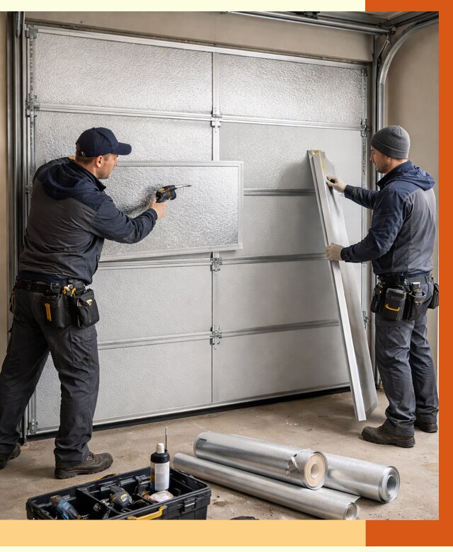 Утепление гаражных ворот в Ступино от 8159 руб/м2 — надежно и быстро | ТепломастерСтп