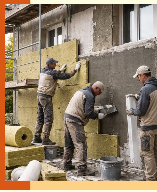 Утепление фасада зданий и домов в Ступино