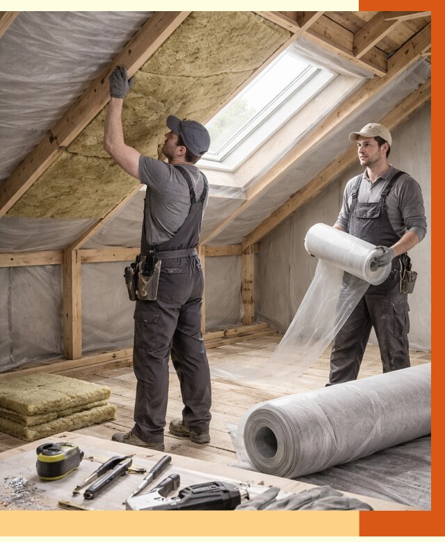 Утепление крыши изнутри мансарды в Ступино от 4365 руб./м² | ТепломастерСтп