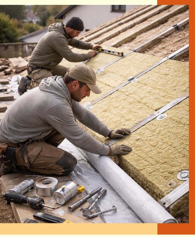 Утепление крыши снаружи в Ступино под ключ от 1247 руб./м2 | ТепломастерСтп