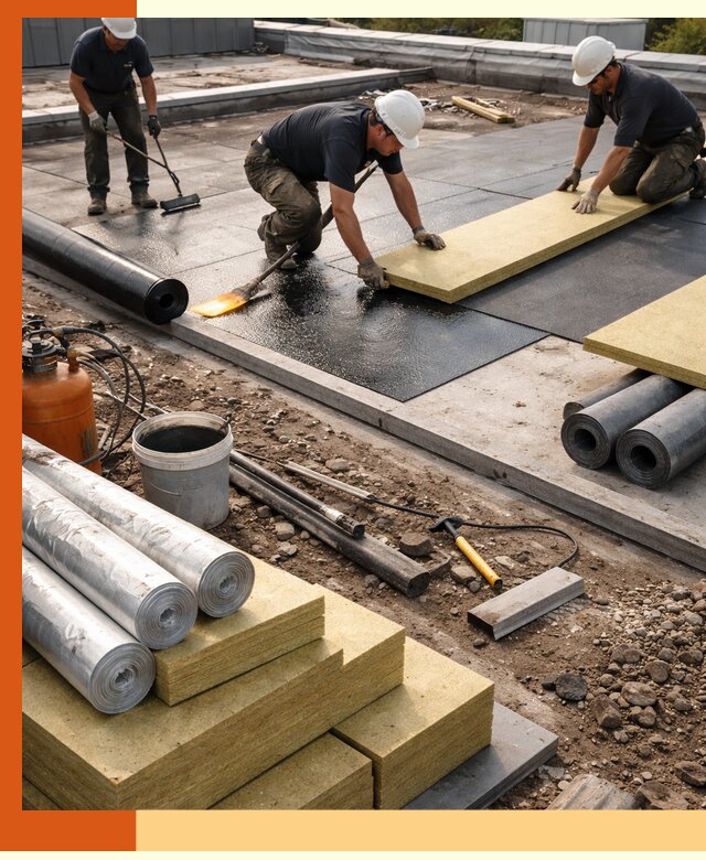 Утепление плоской крыши в Ступино — надежная теплоизоляция и герметизация