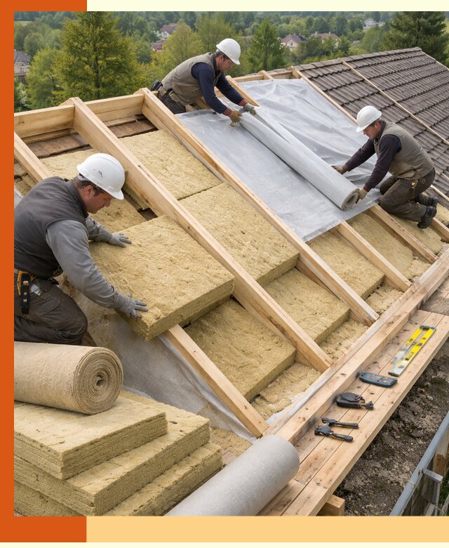 Утепление скатной крыши в Ступино качественно и надёжно