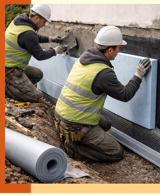 Утепление фундамента снаружи в Ступино — профессиональная теплоизоляция