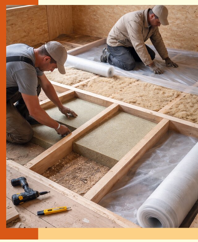 Профессиональное утепление деревянного пола в Ступино