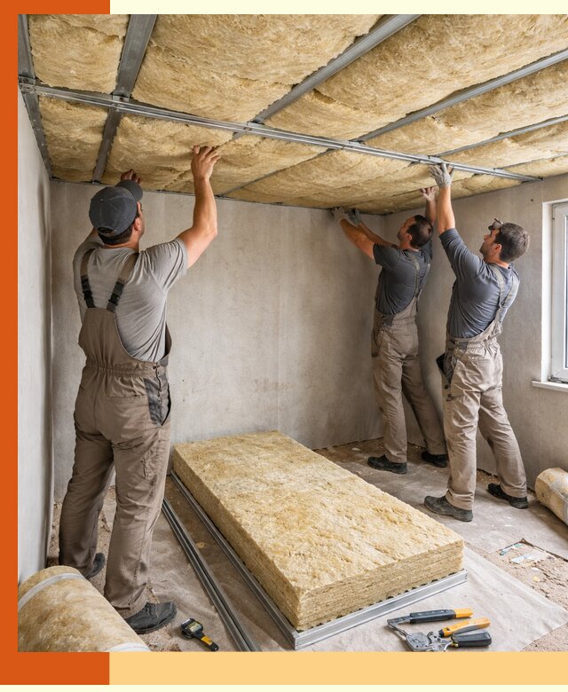 Утепление потолка в Ступино — тепло и без сквозняков