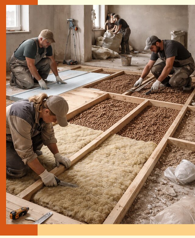 Утепление перекрытий жилых и промышленных зданий в Ступино