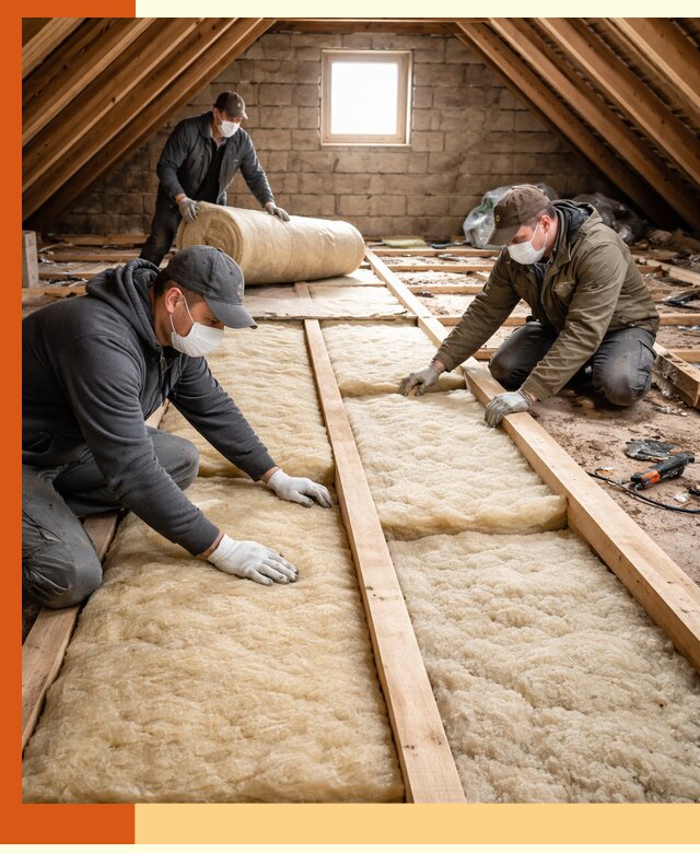 Утепление чердака в Ступино — профессиональная теплоизоляция кровли