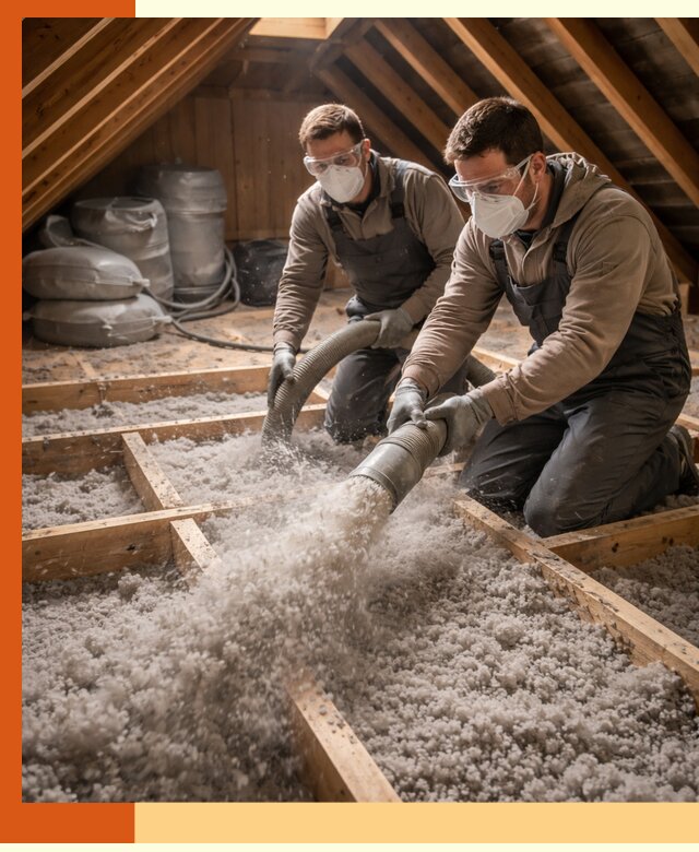 Утепление чердака эковатой в Ступино — быстро и надёжно
