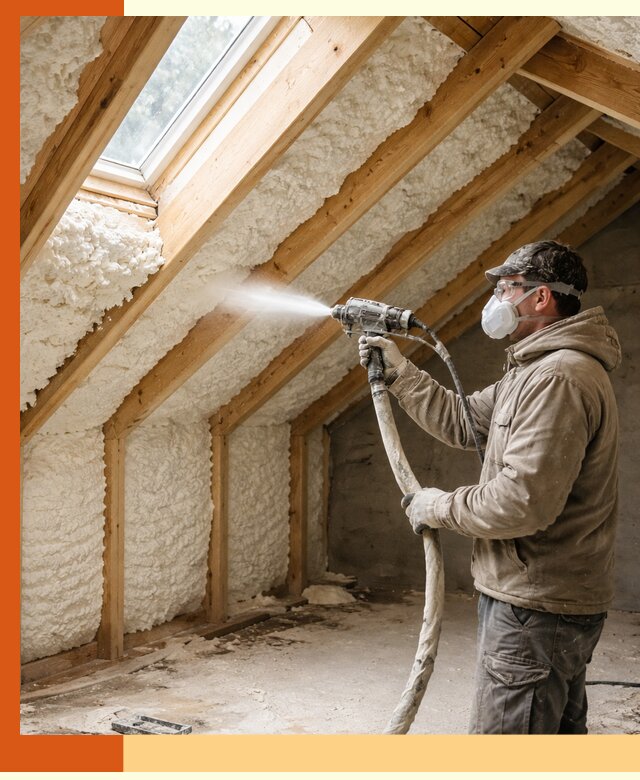 Утепление мансарды ППУ в Ступино быстро и надежно