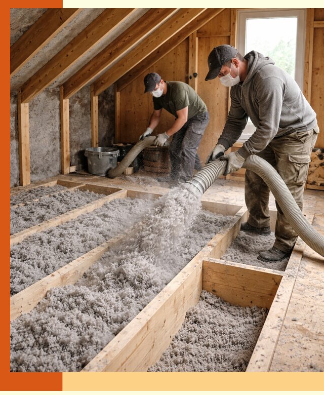 Утепление мансарды эковатой в Ступино с гарантией качества