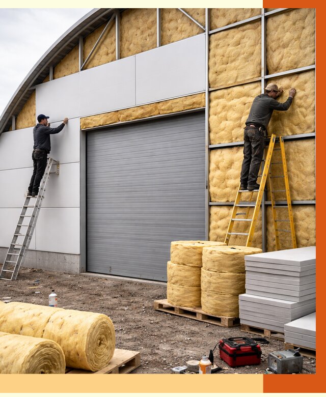 Утепление ангара пенополиуретаном в Ступино от 7484 руб./м² — комплекс от ТепломастерСтп