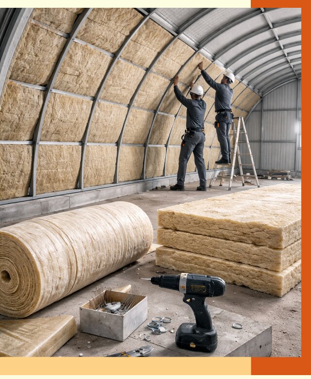 Утепление арочного ангара в Ступино от 3326 руб./м2 под ключ | ТепломастерСтп