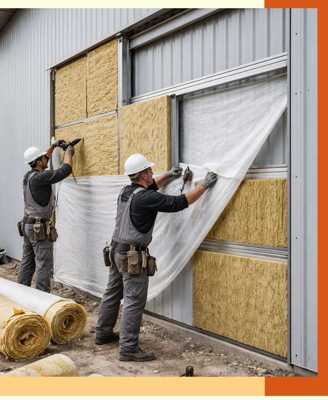 Утепление металлического склада в Ступино от 4677 руб/м2 — комплексное утепление под ключ | ТепломастерСтп