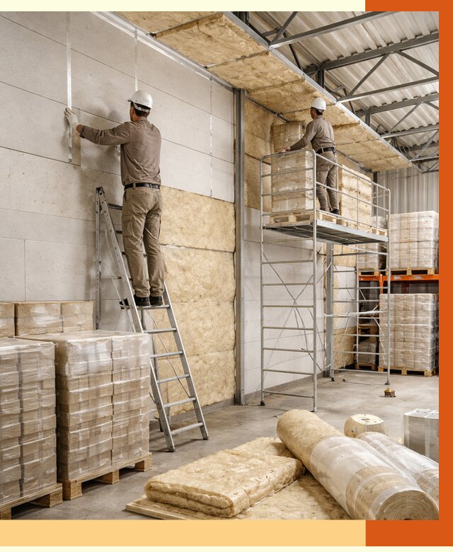 Утепление склада готовой продукции в Ступино от 2027 руб./м2 — комплексно | ТепломастерСтп