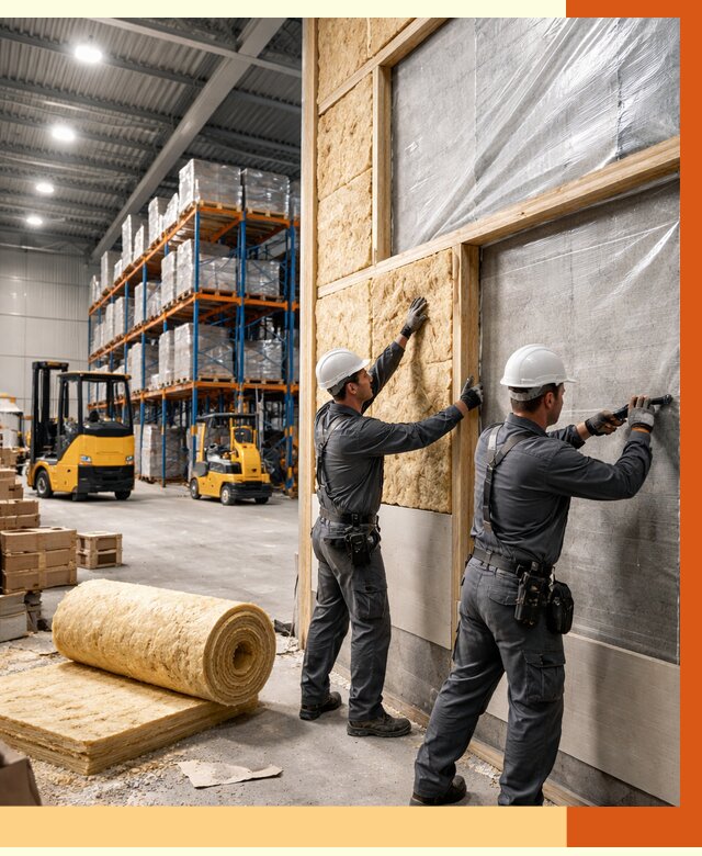 Утепление склада с техникой в Ступино от 4365 руб./м2 — комплексно под ключ | ТепломастерСтп