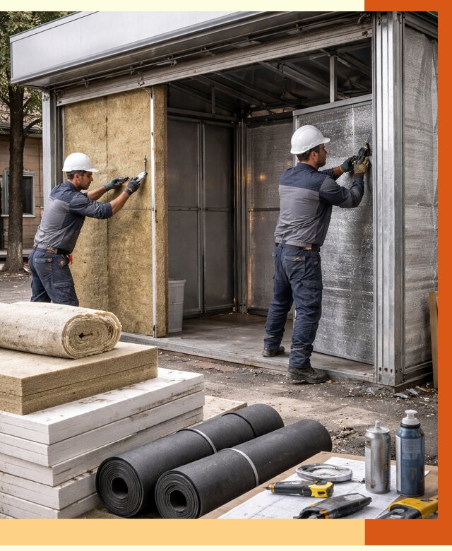 Утепление павильона шаурма в Ступино под ключ от 1247 руб. за м² | ТепломастерСтп