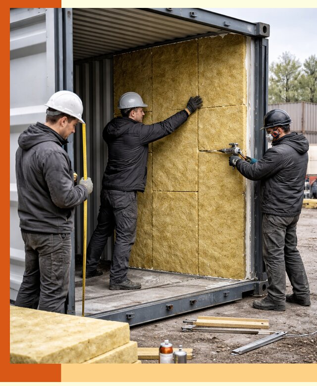 Утепление морского контейнера в Ступино: надежная теплоизоляция и защита