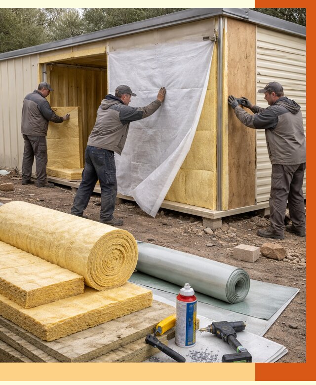 Утепление строительной бытовки в Ступино от 12993 руб. под ключ | ТепломастерСтп