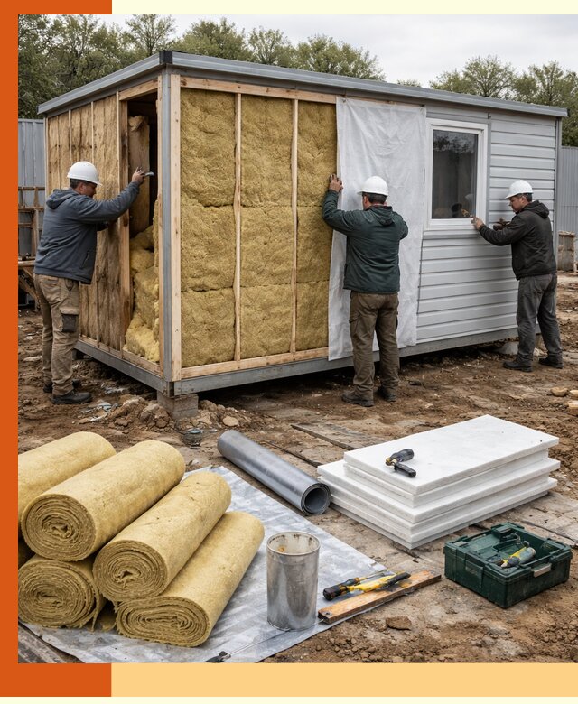 Утепление строительной бытовки под ключ в Ступино для любых условий