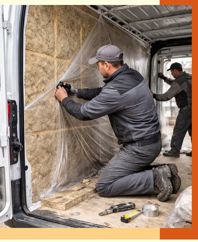 Утепление фургона в Ступино от 17150 руб/м2 — утепление фургона ППУ и кузова | ТепломастерСтп