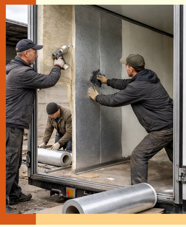 Утепление холодильного кузова в Ступино — монтаж и теплоизоляция