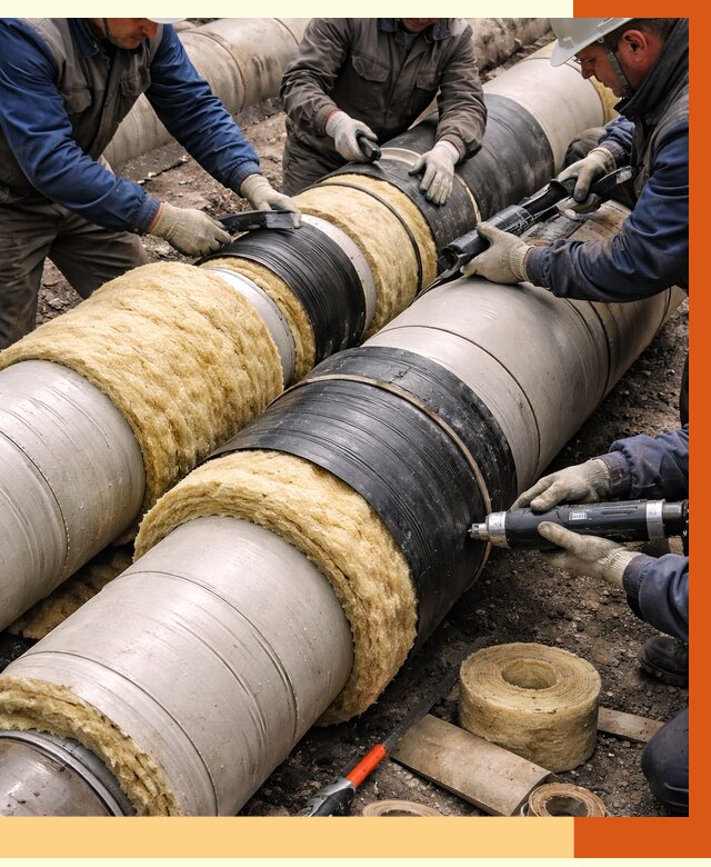 Утепление трубопровода в Ступино под ключ от 1923 руб. — надежно и выгодно | ТепломастерСтп