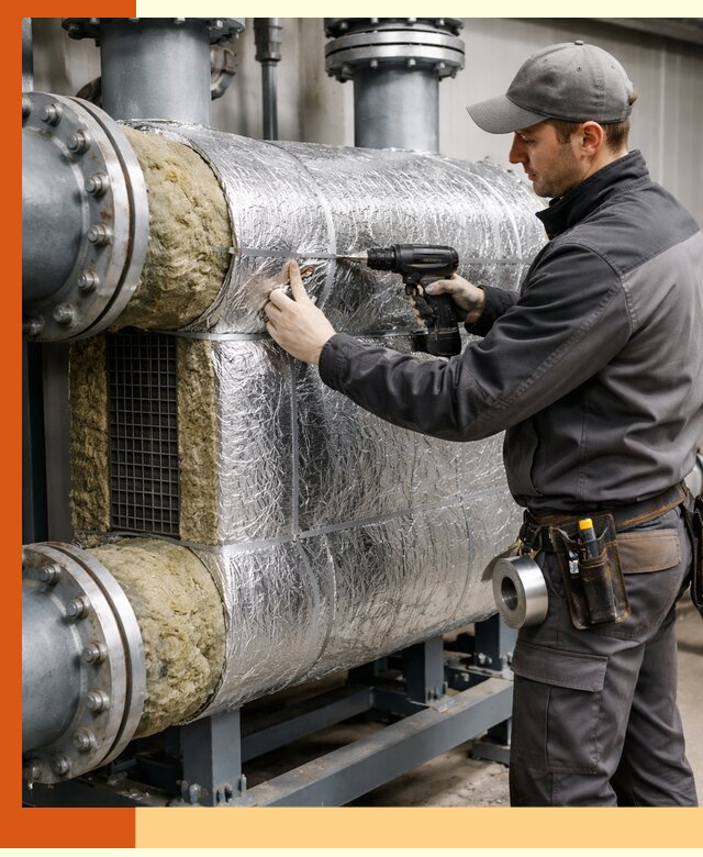 Утепление теплообменника в Ступино — профессиональная теплоизоляция оборудования