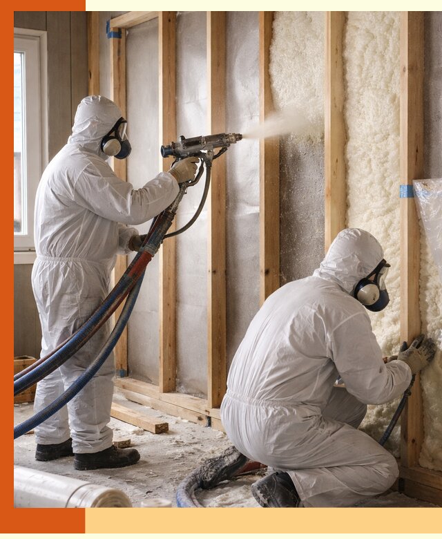 Утепление каркасной стены ППУ в Ступино для домов и коттеджей