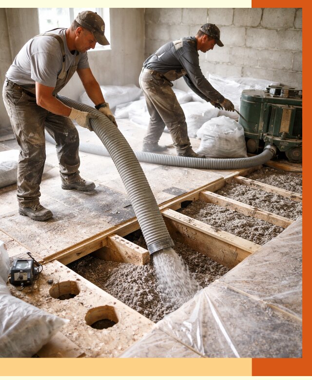 Заполнение пустот перекрытий в Ступино от 4677 руб. под ключ | ТепломастерСтп