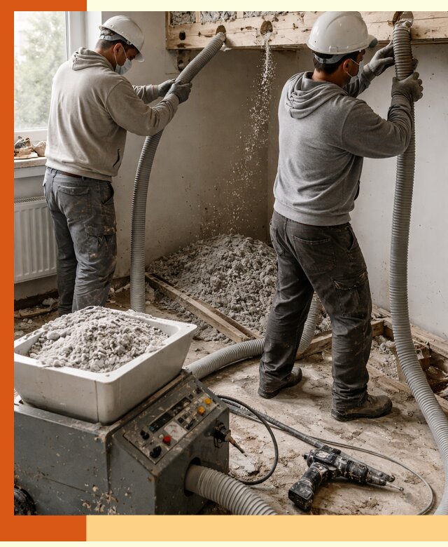 Заполнение пустот перекрытий пеной и наполнителями в Ступино