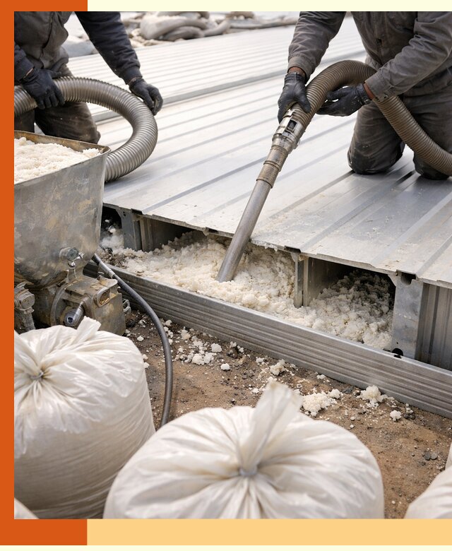 Заполнение пустот кровельных панелей пенными и мокрыми герметиками в Ступино