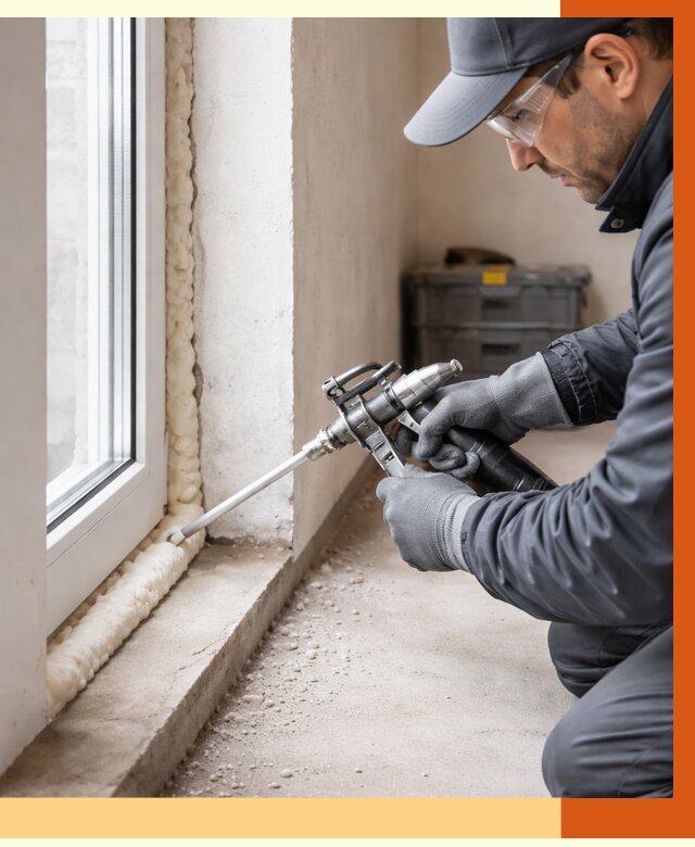 Герметизация стыков ППУ в Ступино от 1715 руб. за м2 — утепление примыканий под ключ | ТепломастерСтп