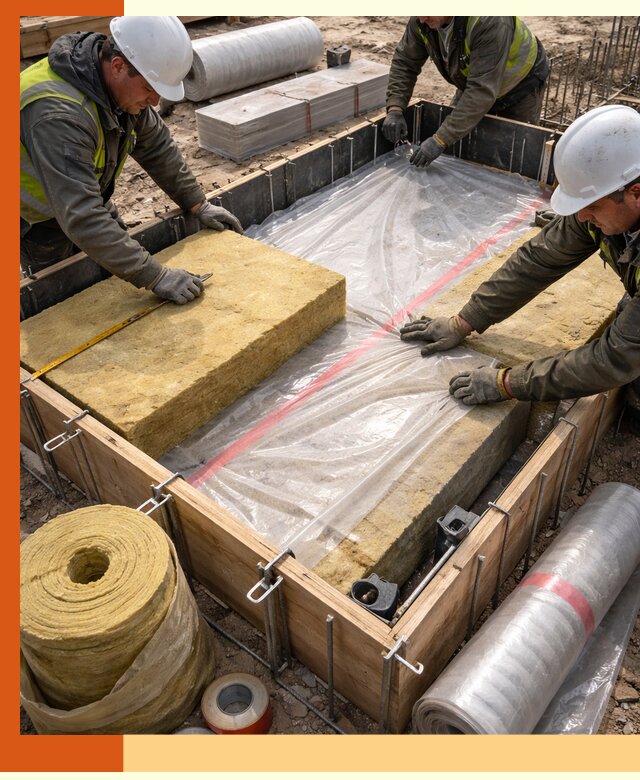 Теплоизоляция опалубки для строительства в Ступино