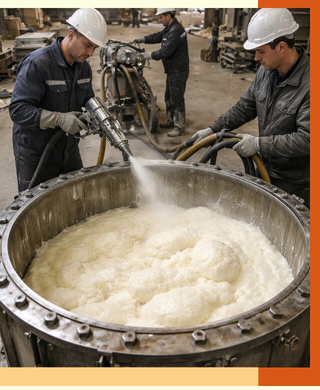 Заливка ППУ в емкости в Ступино от 7536 руб. — утепление емкости под ключ | ТепломастерСтп